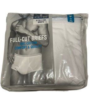 Stafford Full Cut Briefs Men's Vintage Underwear Size 38 White JC Penney 6 Pack